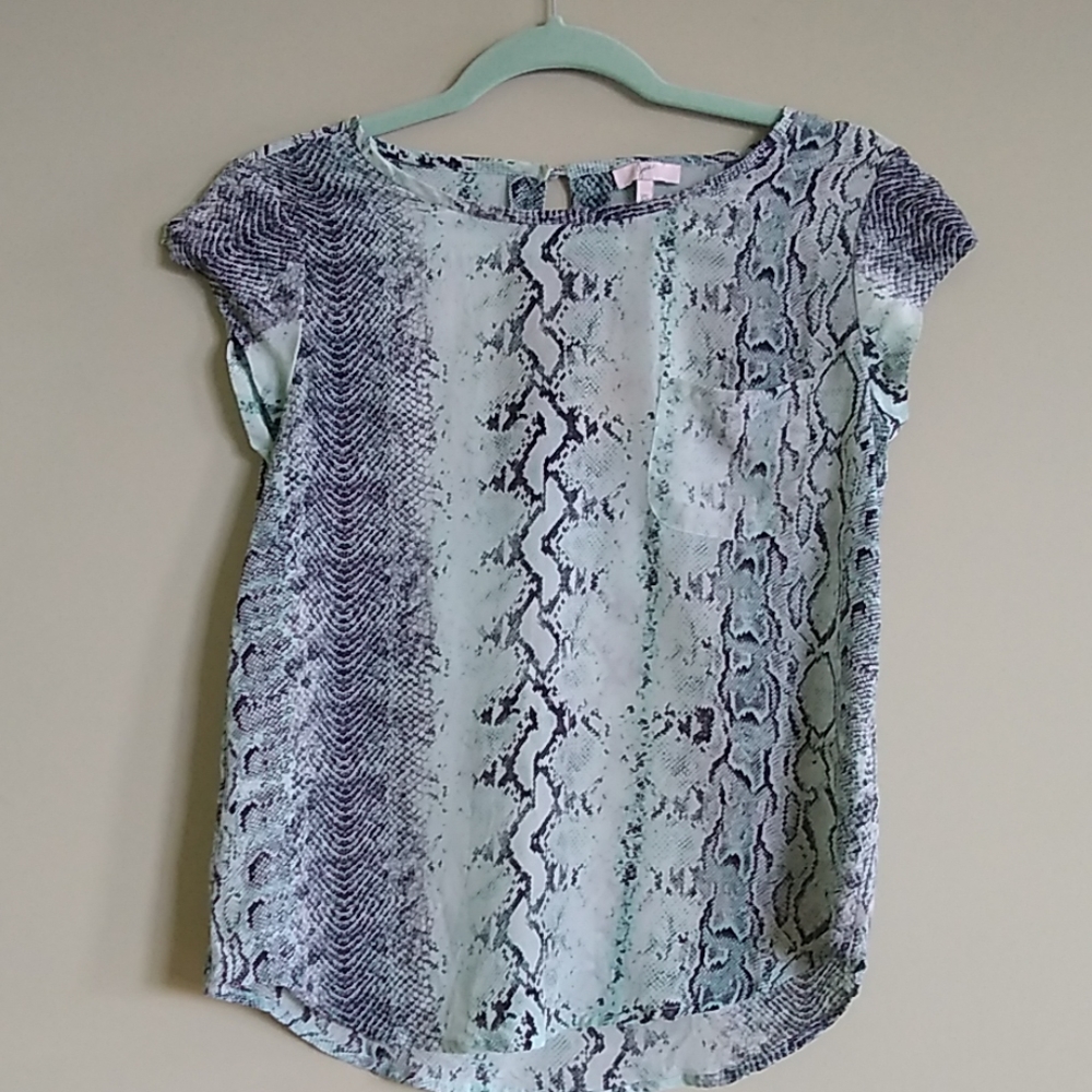 Joie Silk oversized Snakeskin Print Top